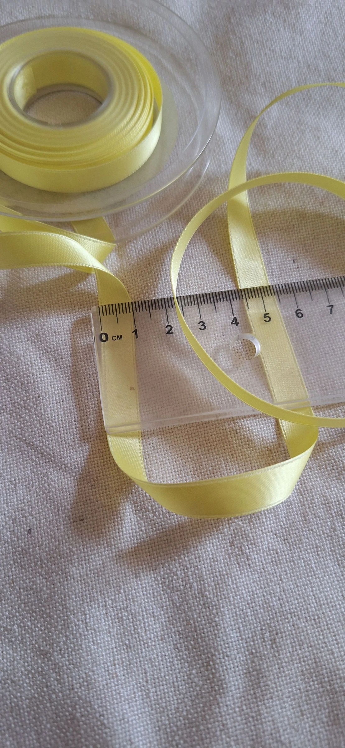 5 metros de cetim 10 mm dupla face amarelo claro – photo 2